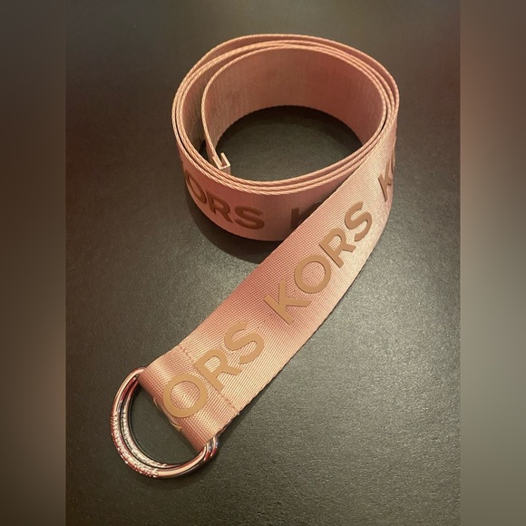 MICHAEL Michael Kors Double D Ring Monogram Belt Women's - Khaki 60” Long NWOT - Picture 1 of 4